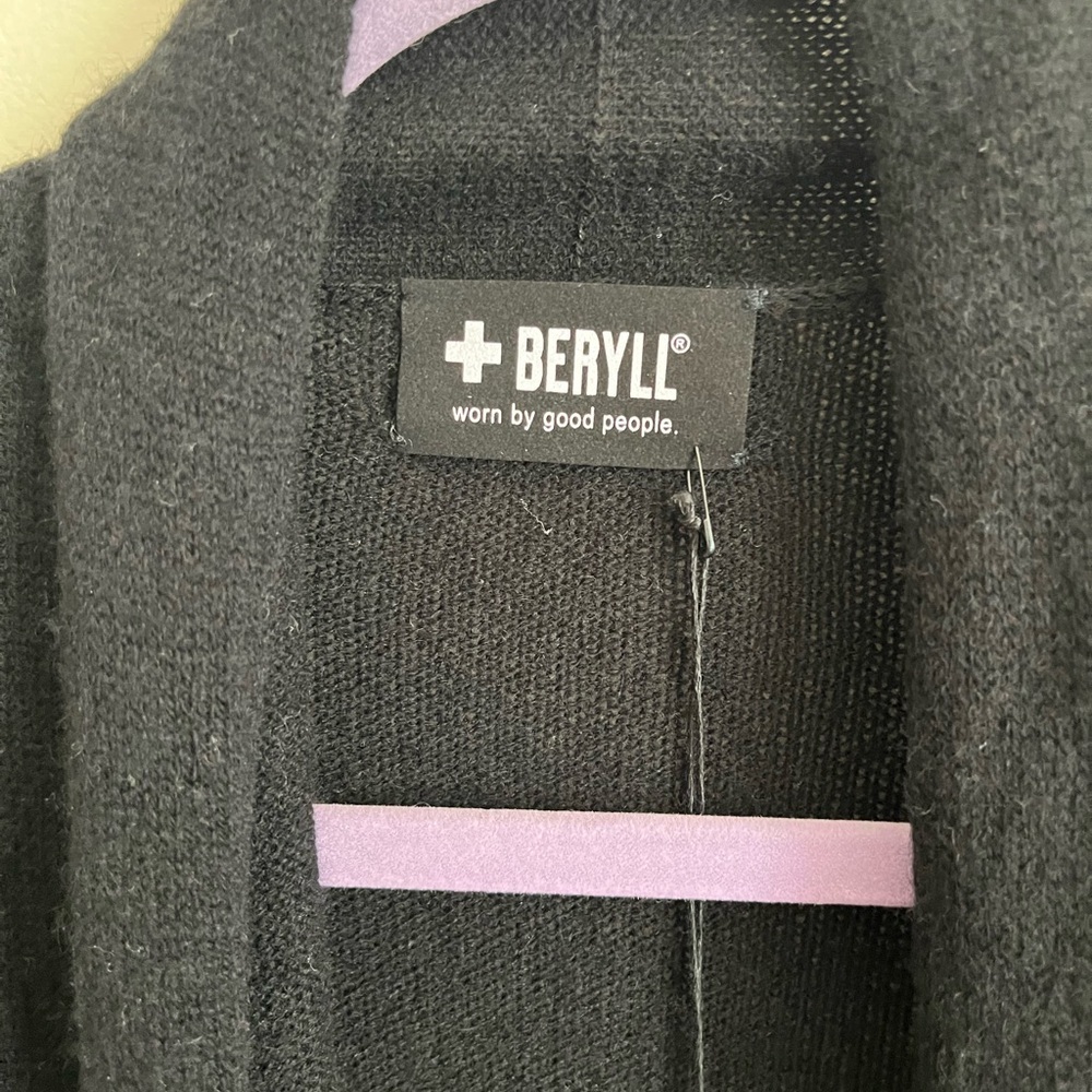Beryll Black Cashmere Open Front Cardigan Quiet Luxory Minimalist OS NWT - Picture 5 of 16